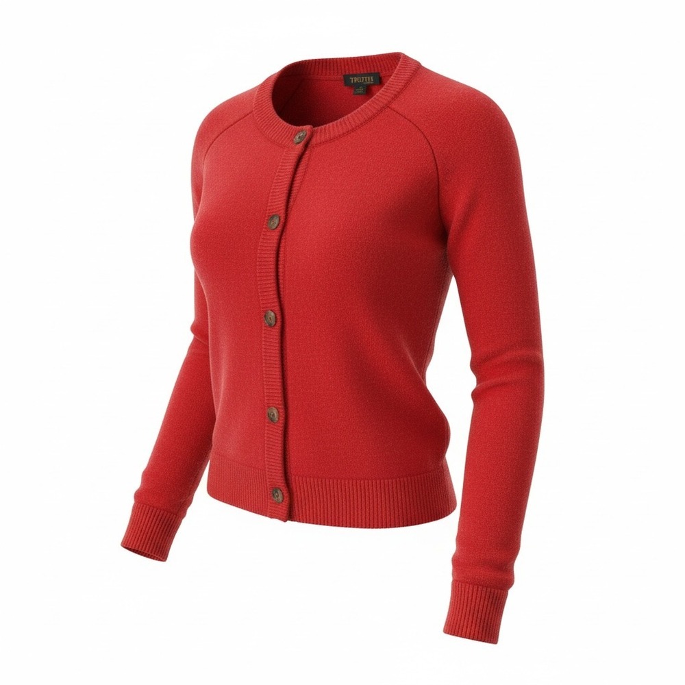 Truth by Republic Cardigan Cropped Sweater Women's Orange Size‎ L Preppy